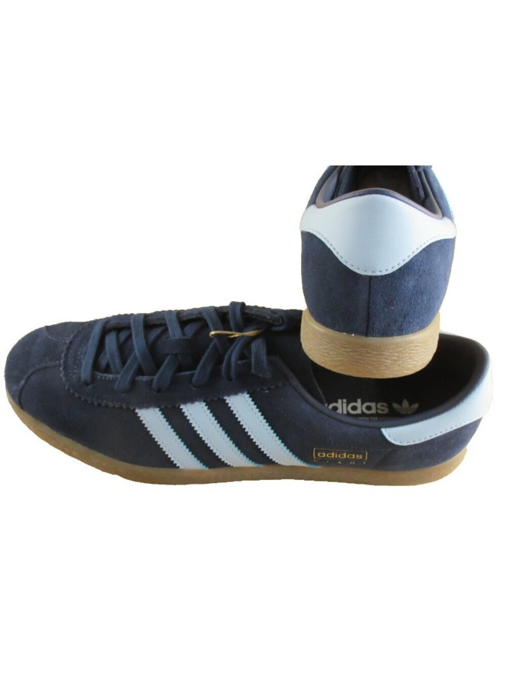 Adidas Originals Men's STADT Suede Indigo Navy Gum Sneakers Sizes NIB JQ9008 - Picture 7 of 8